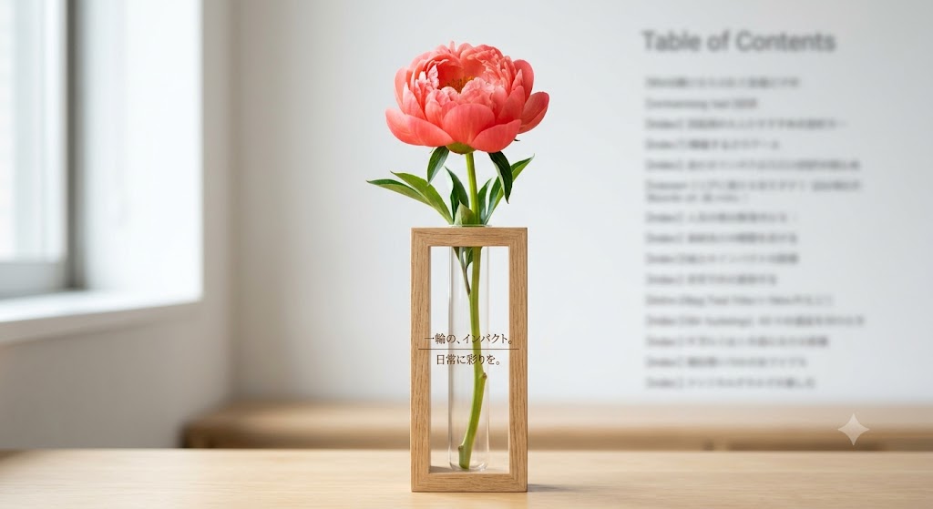 一輪挿しの花おしゃれな飾り方