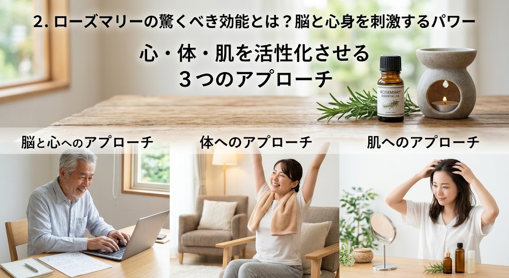 ローズマリー脳と心・体への効能