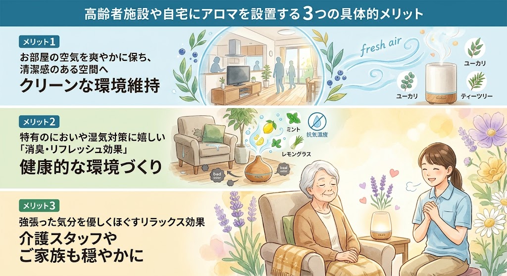 高齢者アロマのメリット